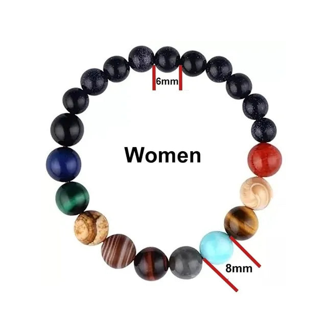 Eight Planets Natural Stone Lovers  Bracelet