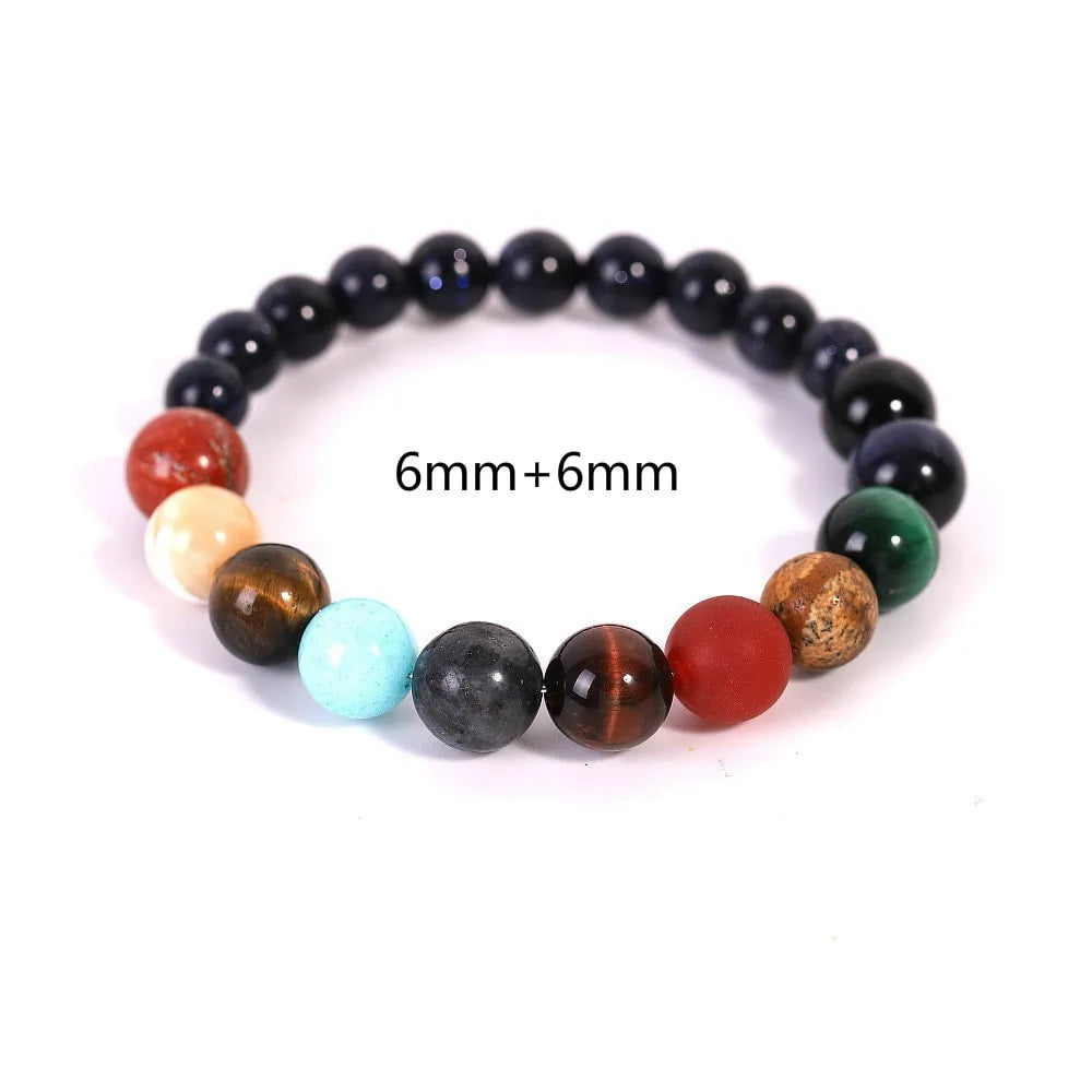 Eight Planets Natural Stone Lovers  Bracelet