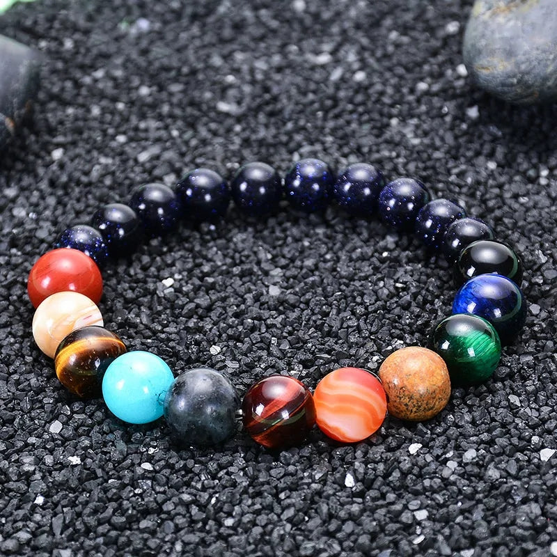 Eight Planets Natural Stone Lovers  Bracelet