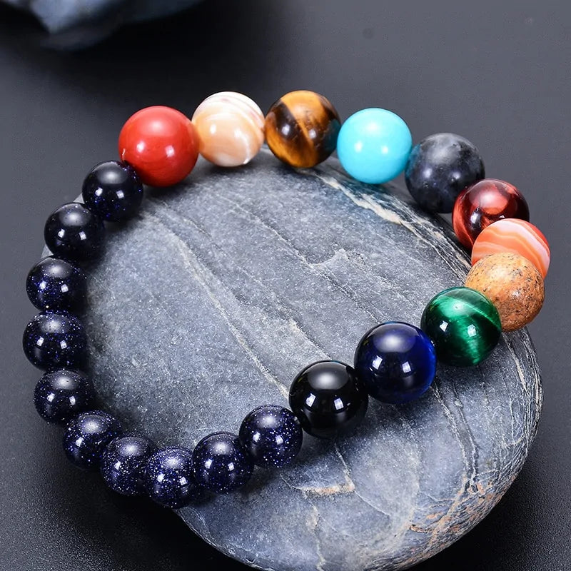 Eight Planets Natural Stone Lovers  Bracelet