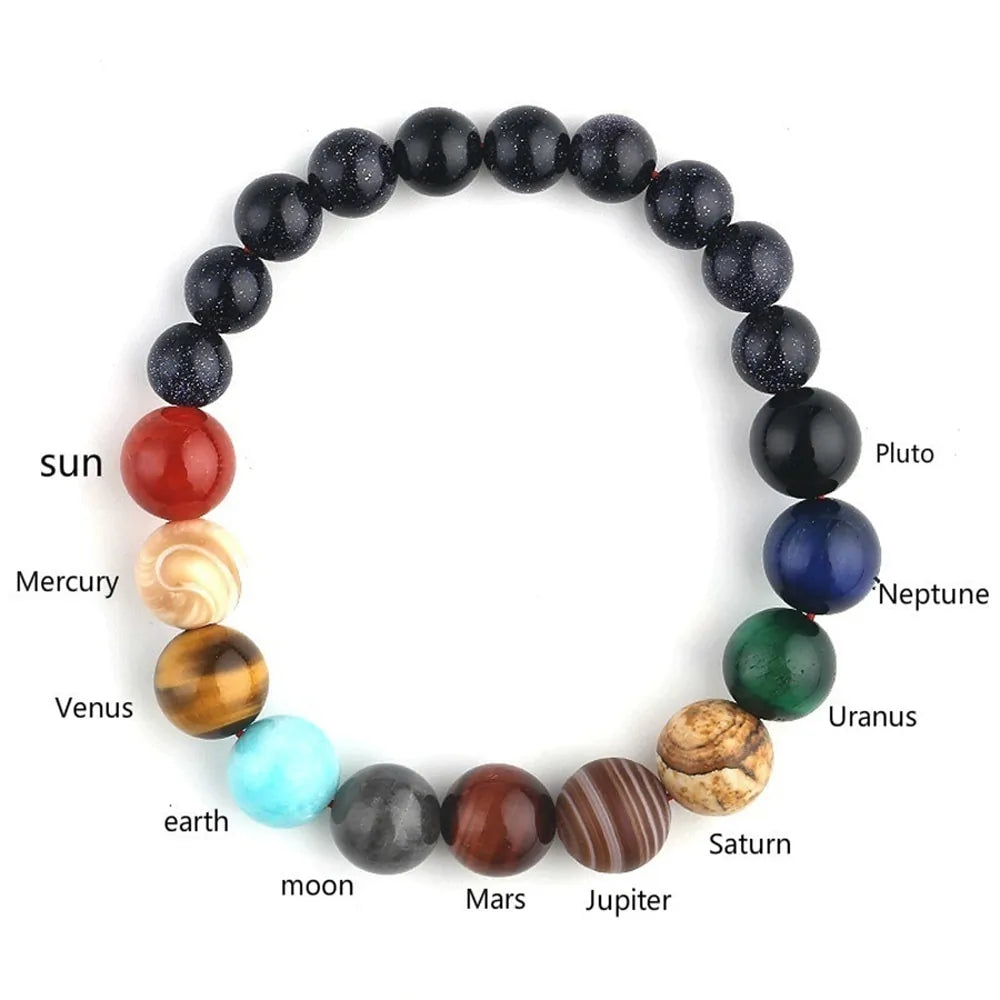 Eight Planets Natural Stone Lovers  Bracelet