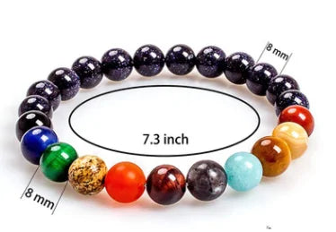 Eight Planets Natural Stone Lovers  Bracelet